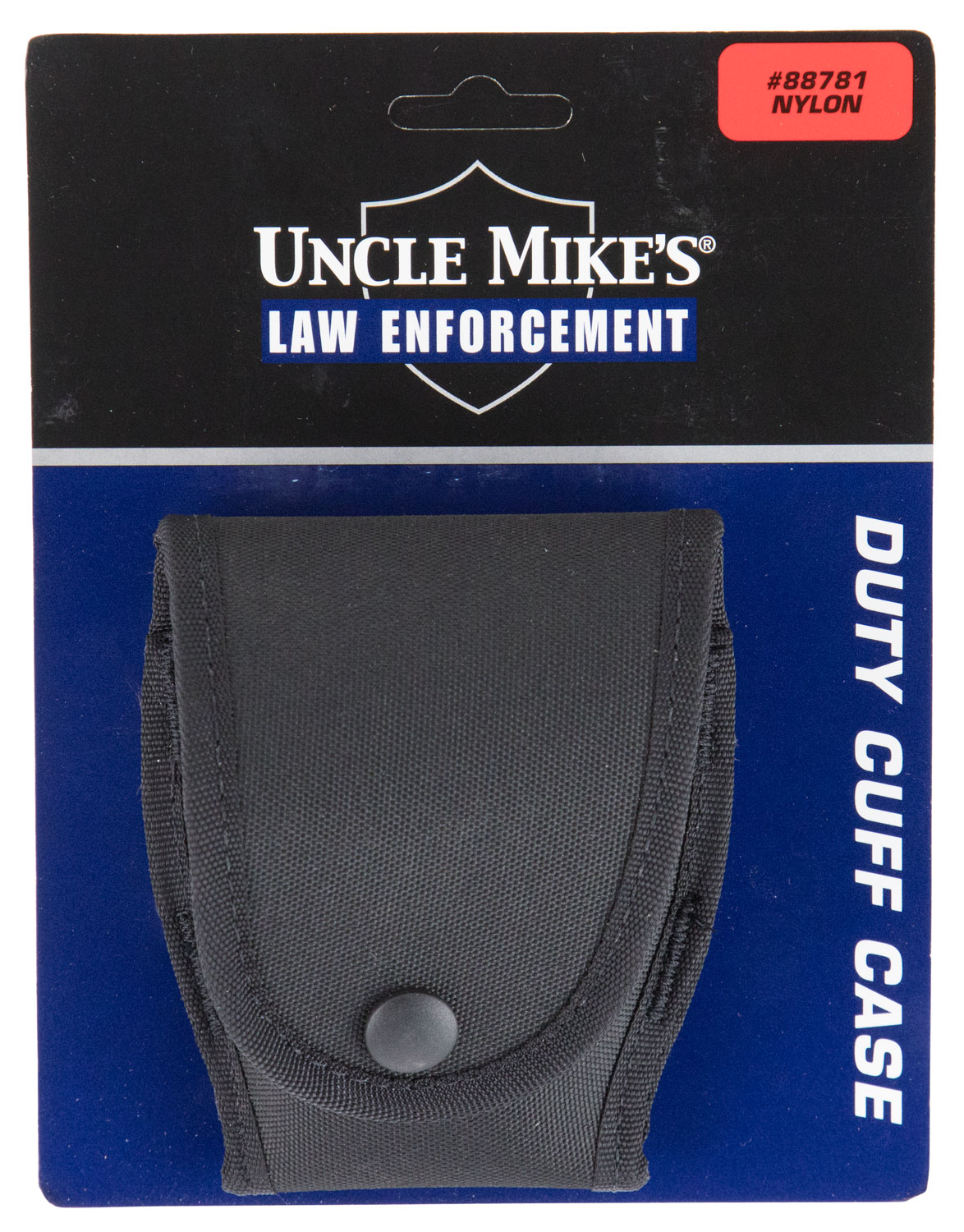 Uncle Mike's Nylon Handcuff Case with Flap - Black Finish - 2.25" Belt