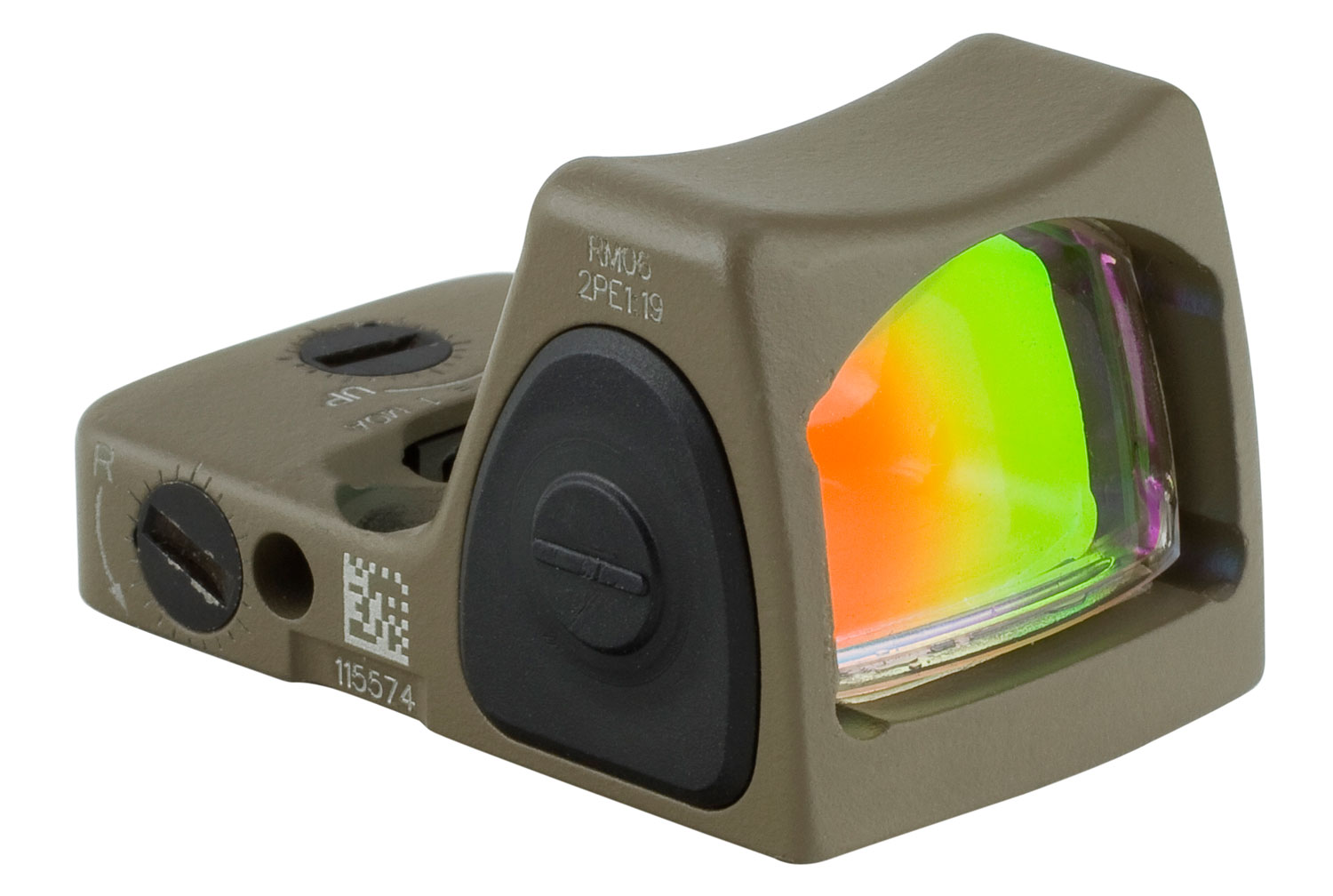 Trijicon 700696 RMR Type 2 Flat Dark Earth 1 x  0.89 x 0.67 3.25 MOA Red Dot