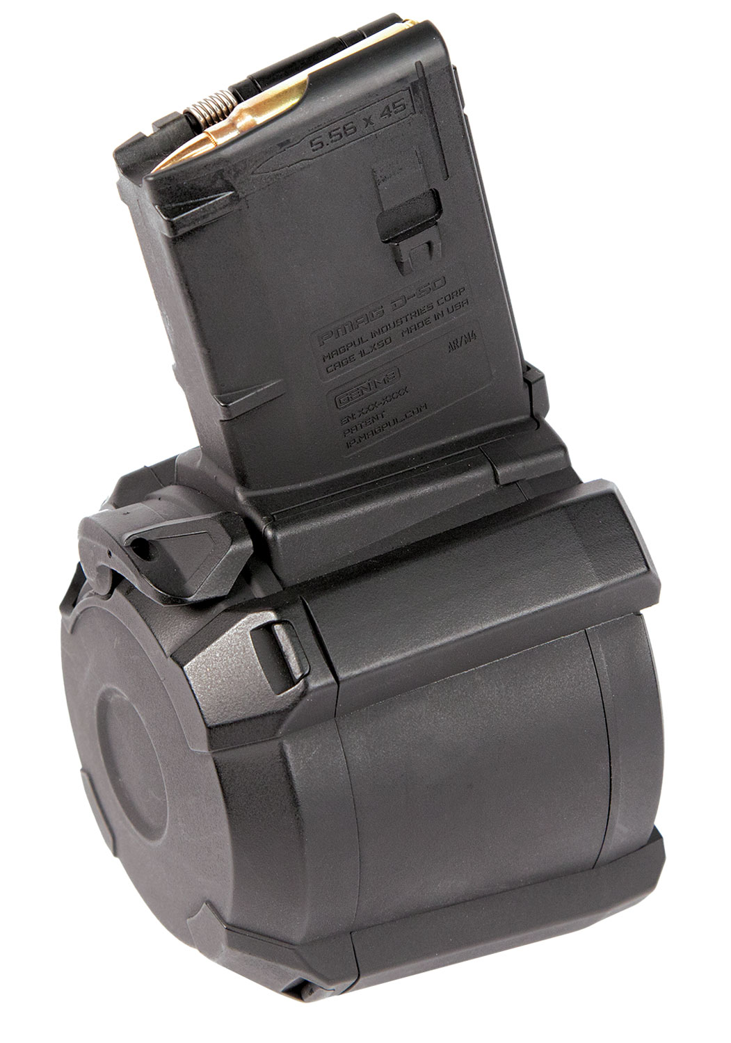 Magpul MAG576-BLK PMAG D-60 GEN M3 Black Drum 60rd 223 Rem, 5.56x45mm NATO for AR-15, M16, M4