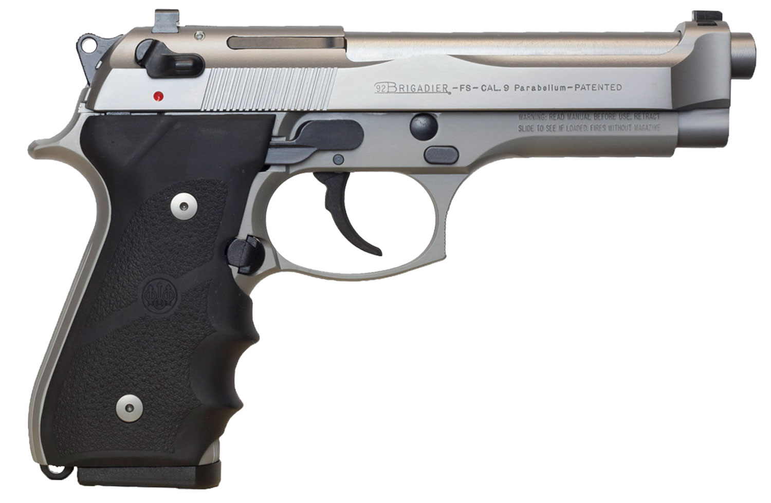 Beretta 92FS Brigadier Inox CA 9mm 4.9in 10rd — Superb Stainless