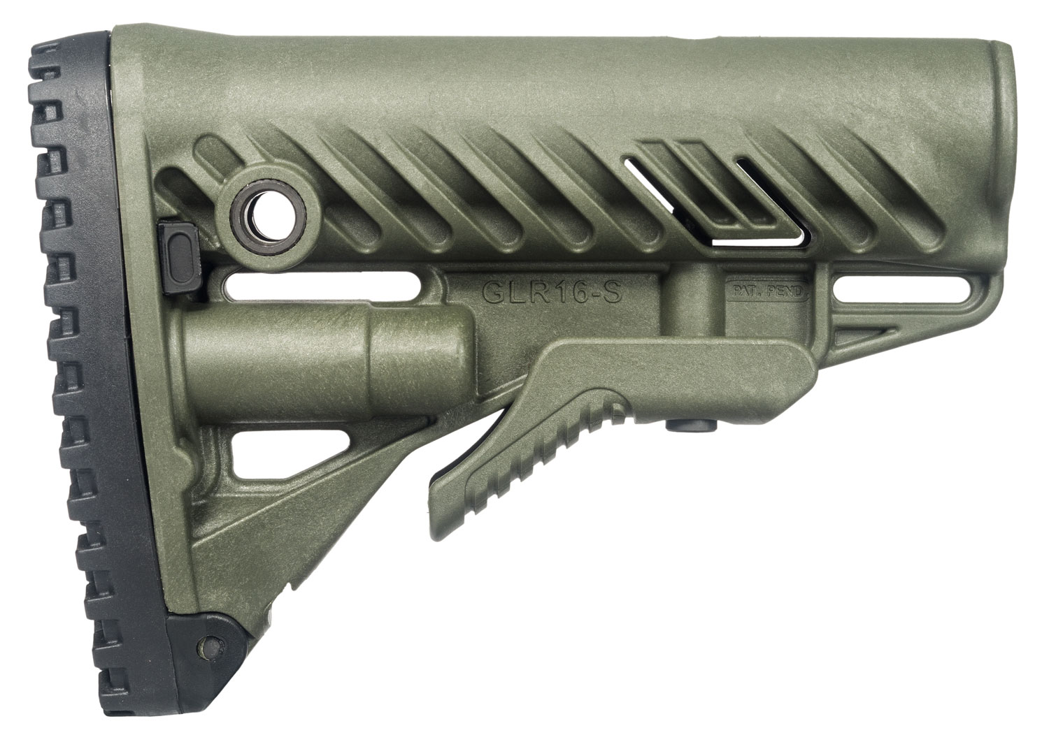 FAB Defense FXGLR16G GLR-16 Buttstock AR-15/M4 OD Green Polymer