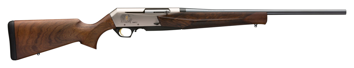Browning 031047218 BAR MK3 Full Size 308 Win 4+1 22 Blue Polished Sporter Barrel, Drilled & Tapped Engraved Matte Nickel Aluminum Receiver, Fixed Oiled Turkish Walnut Stock, Right Hand