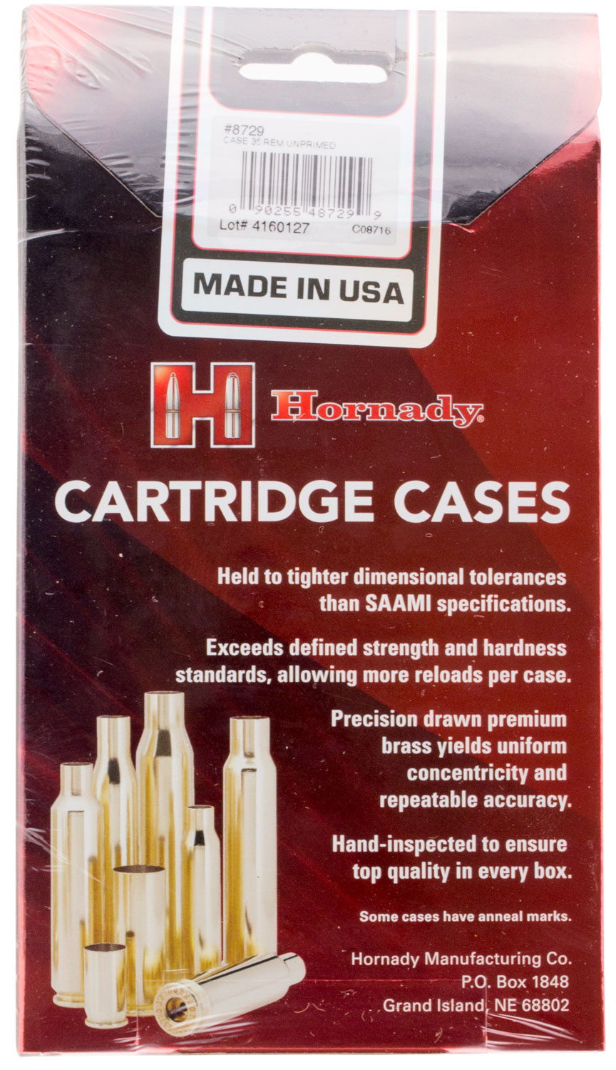 Hornady Unprimed Brass Rifle Cartridge Cases .35 Rem 50-ct-090255487299