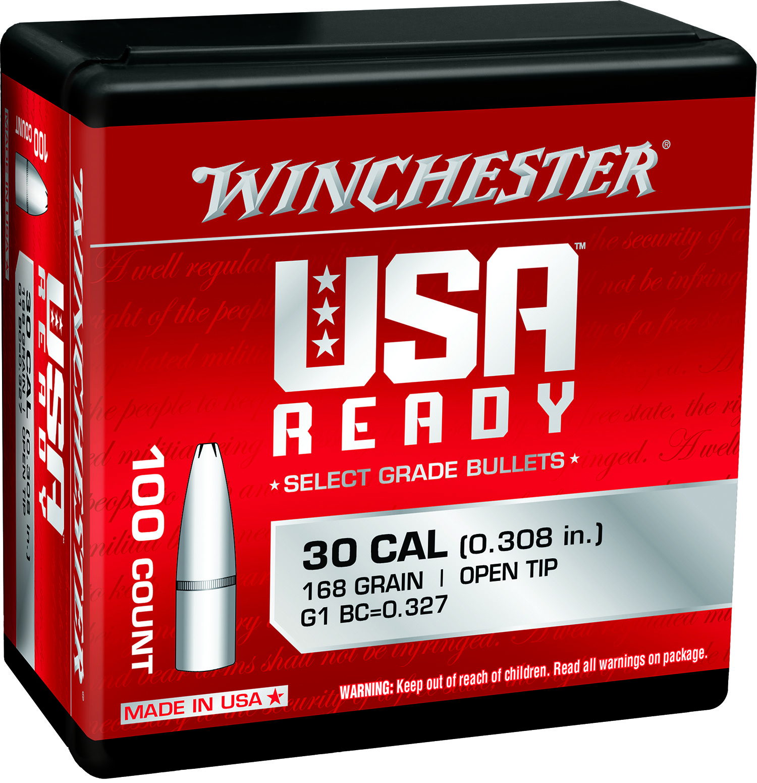 Winchester Ammo WBR30168 Centerfire Rifle 308Win 168gr Open Tip 100 Per... - Winchester - 30 CALIBER