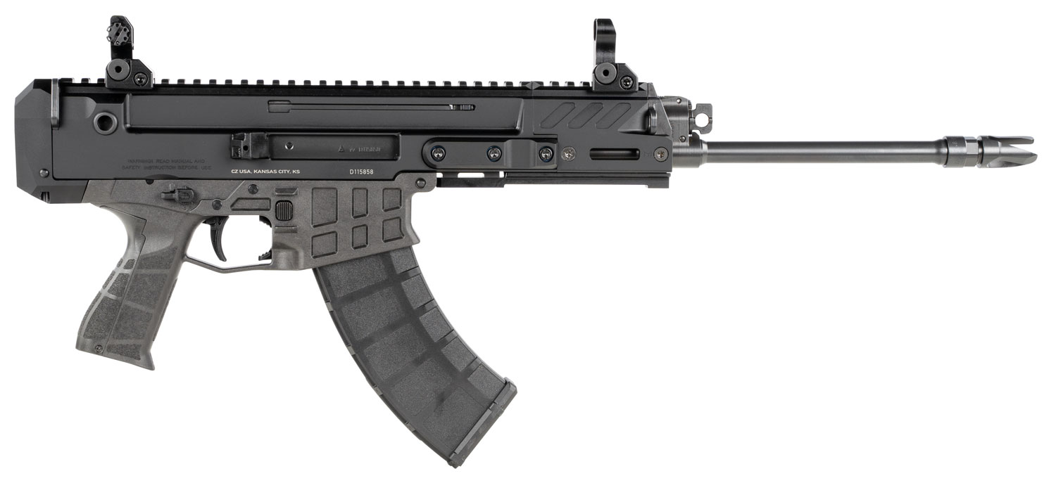 CZ-USA 91462 Bren 2 MS  7.62x39mm 30+1 14.17" Black Steel Barrel, Black Aluminum Receiver w/Picatinny Rail, Carbon Fiber/Polymer Frame, Black Stippled Grip, Right Hand