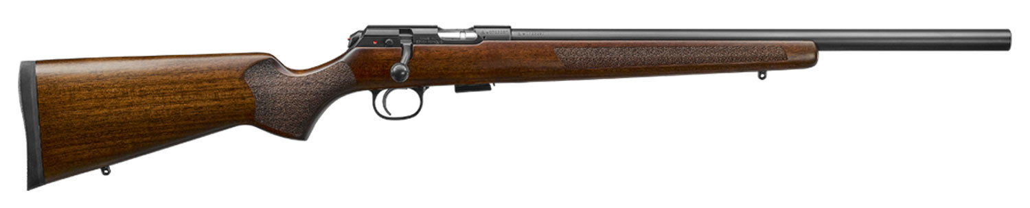 CZ-USA 02340 CZ 457 Varmint Full Size 22 LR 5+1 20.50 Black Nitride Heavy Barrel Black Nitride Steel Receiver Turkish Walnut Fixed Varmint-Style Stock Right Hand