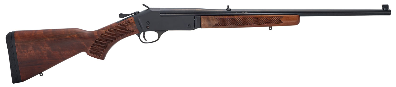Henry H015Y243 Single Shot  Youth 243 Win 1rd 22 Blued Steel Barrel, Blued Steel Receiver, American Walnut Stock, Right Hand