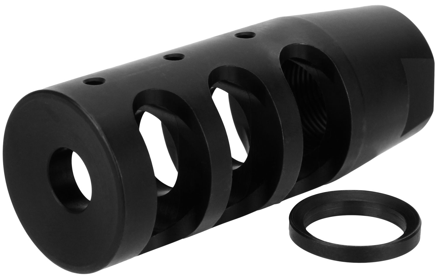 TacFire MZ1002N Compact Compensator Black Nitride Steel with 1-2"-28 tpi...