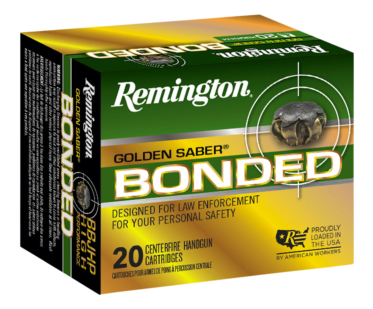 Remington Ammunition 29363 Golden Saber Bonded 40S&W 165gr Brass...