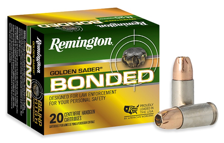 Remington Golden Saber Bonded 9mm JHP 147gr BJHP 20rd Ammo