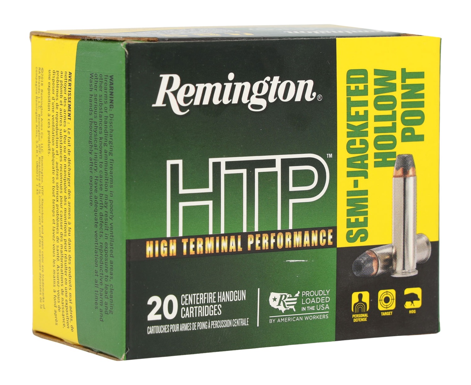 Remington HTP Handgun Ammunition - .38 Special +P 125 gr SJHP (20/ct)