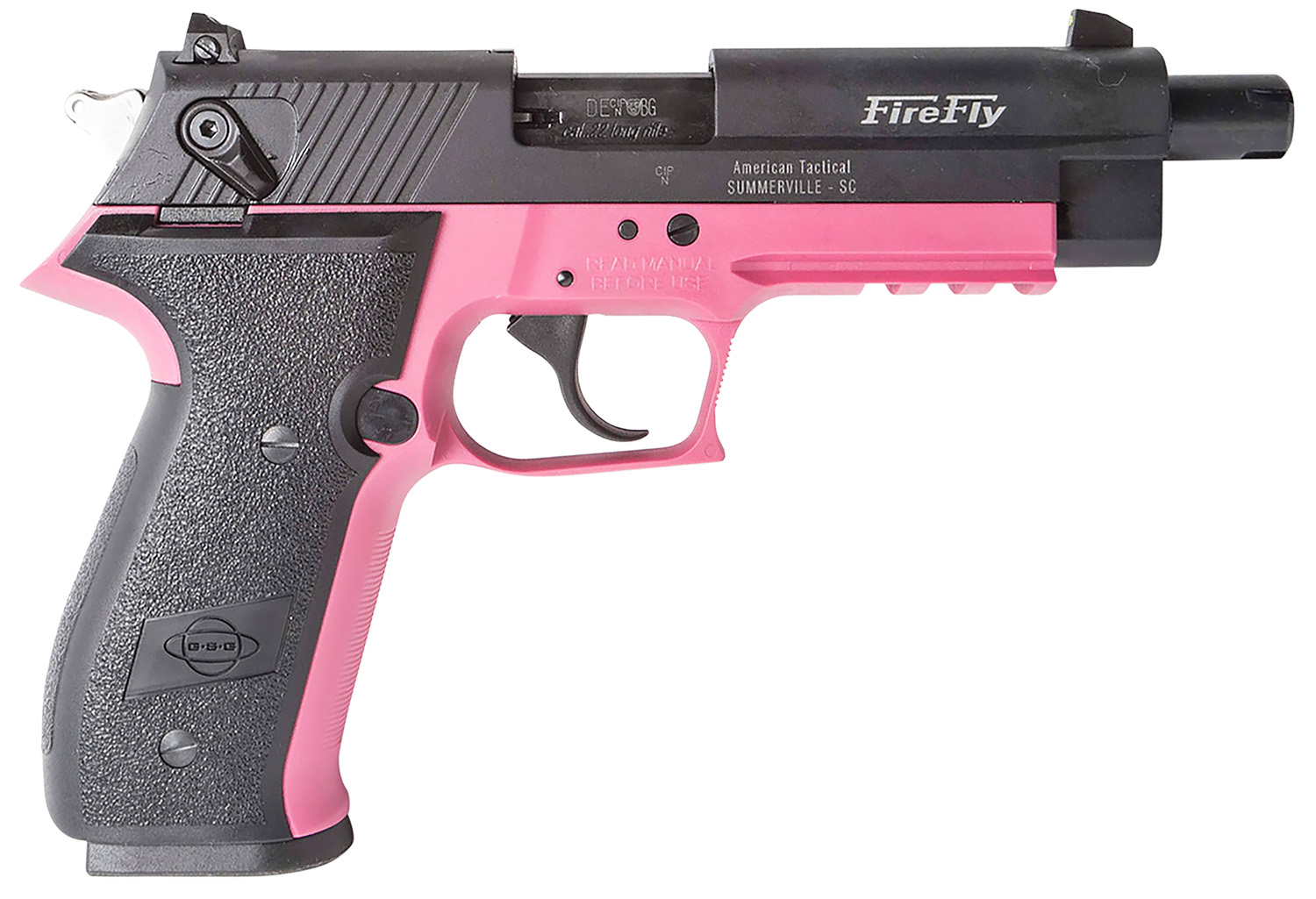 ATI GSG FireFly Pink 22 LR Pistol 4" Threaded Barrel 10 Rounds - GSG - Best Price $211.00