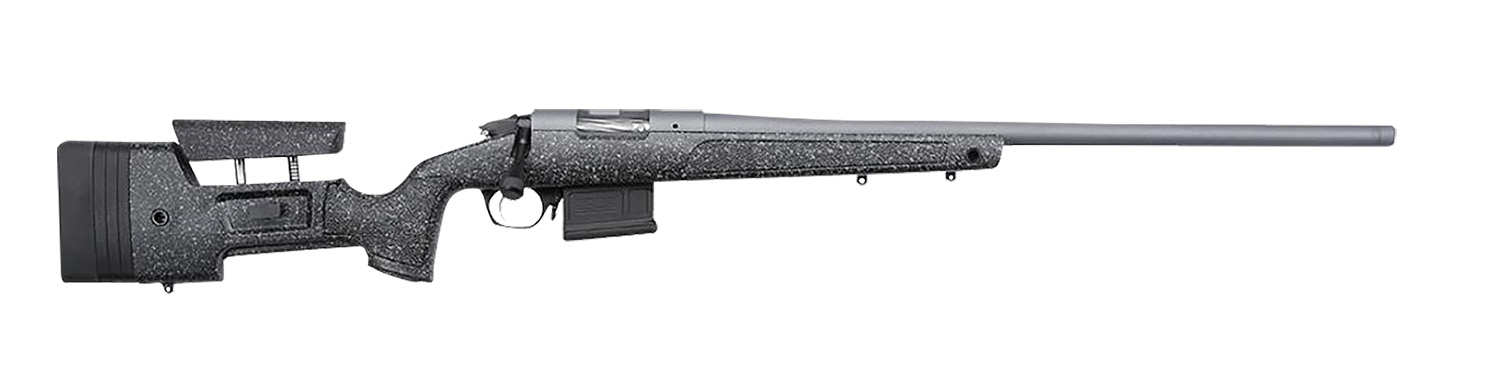 Bergara Rifles BPR2065MCHB Premier HMR Pro 6.5 Creedmoor 5+1 24 Heavy/Threaded Barrel, Tactical Gray Cerakote, Black with Gray Fleck Stock