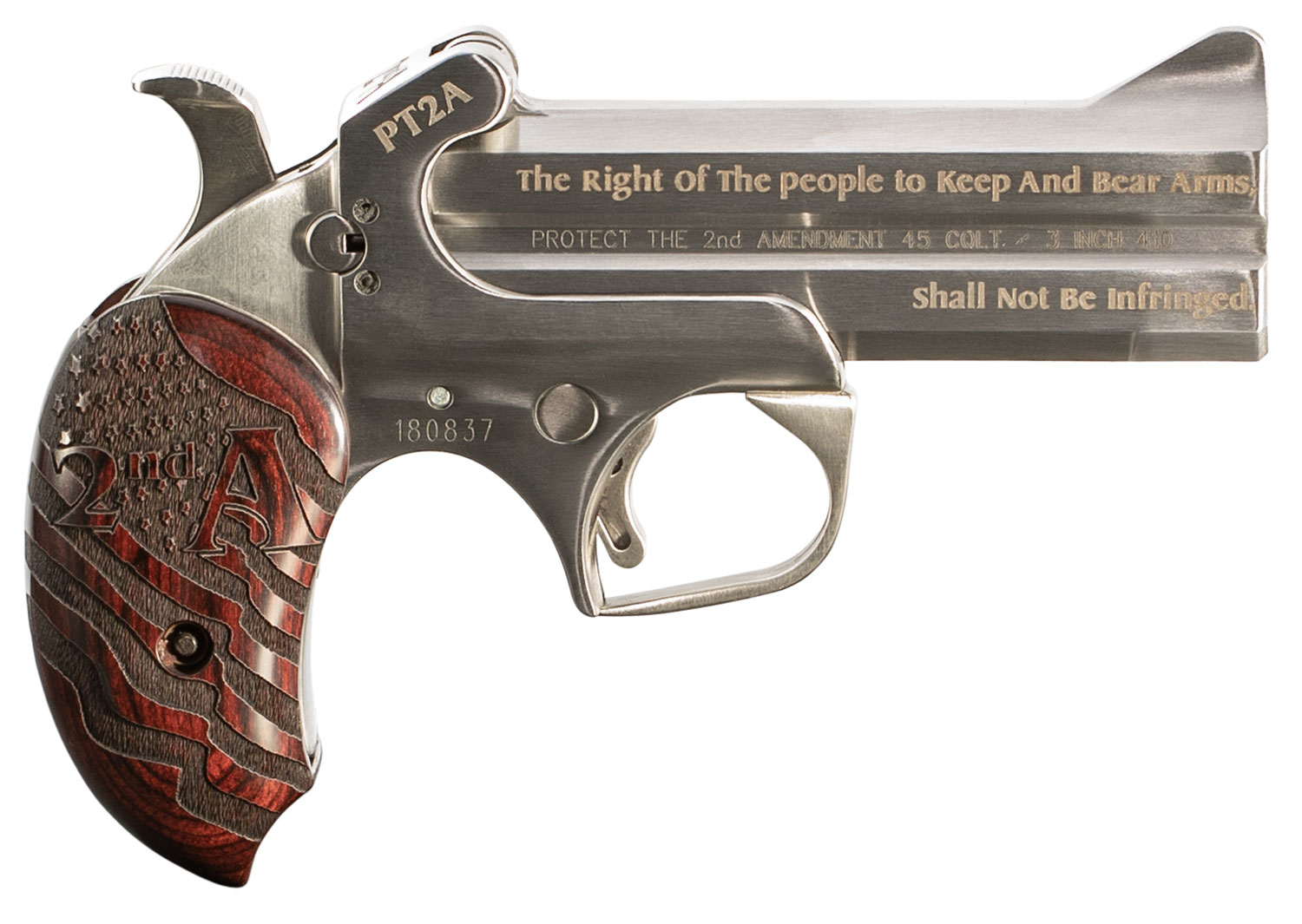 Bond Arms PT2A Protect the 2nd Amendment Derringer Single 45 Colt...-img-0