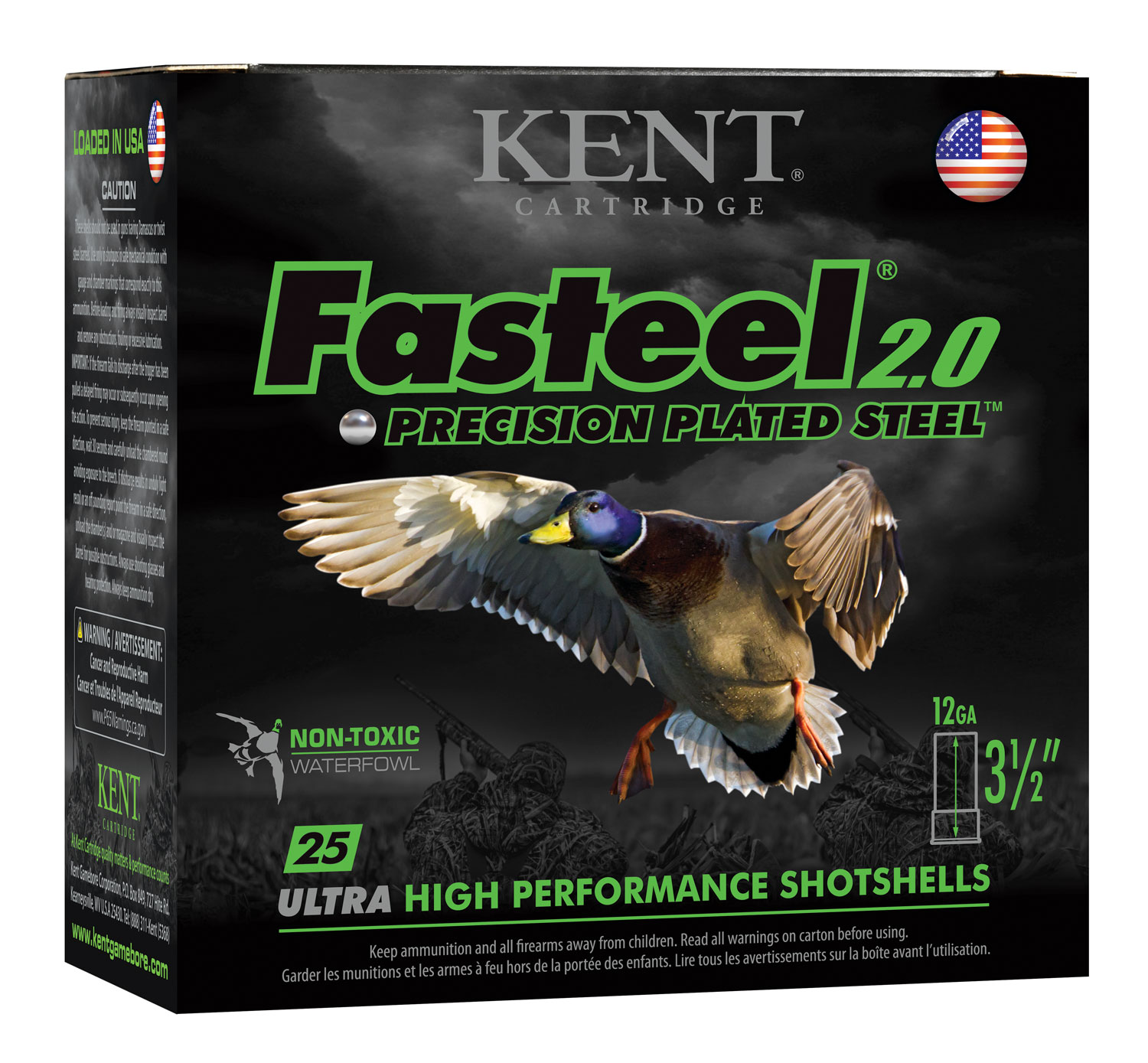 Kent Cartridge K1235FS40BBB Fasteel 2.0 12 Gauge 3.5" 1 3/8 oz BBB 25 Rds