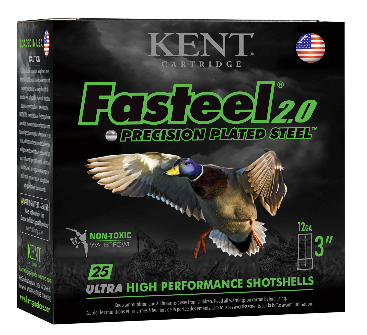 Kent Fasteel 2.0 Precision Plated Steel Load 12 ga. 3 in. 1 1-8 oz. Sh...