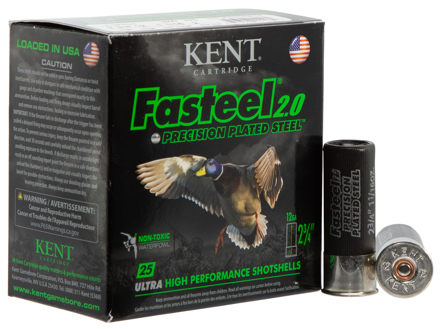 12 Ga Steel-2 1-1/16 oz 2-3/4" 25 Rds Kent Cartridges Shotgun Ammo - Kent Cartridge - 12 Gauge