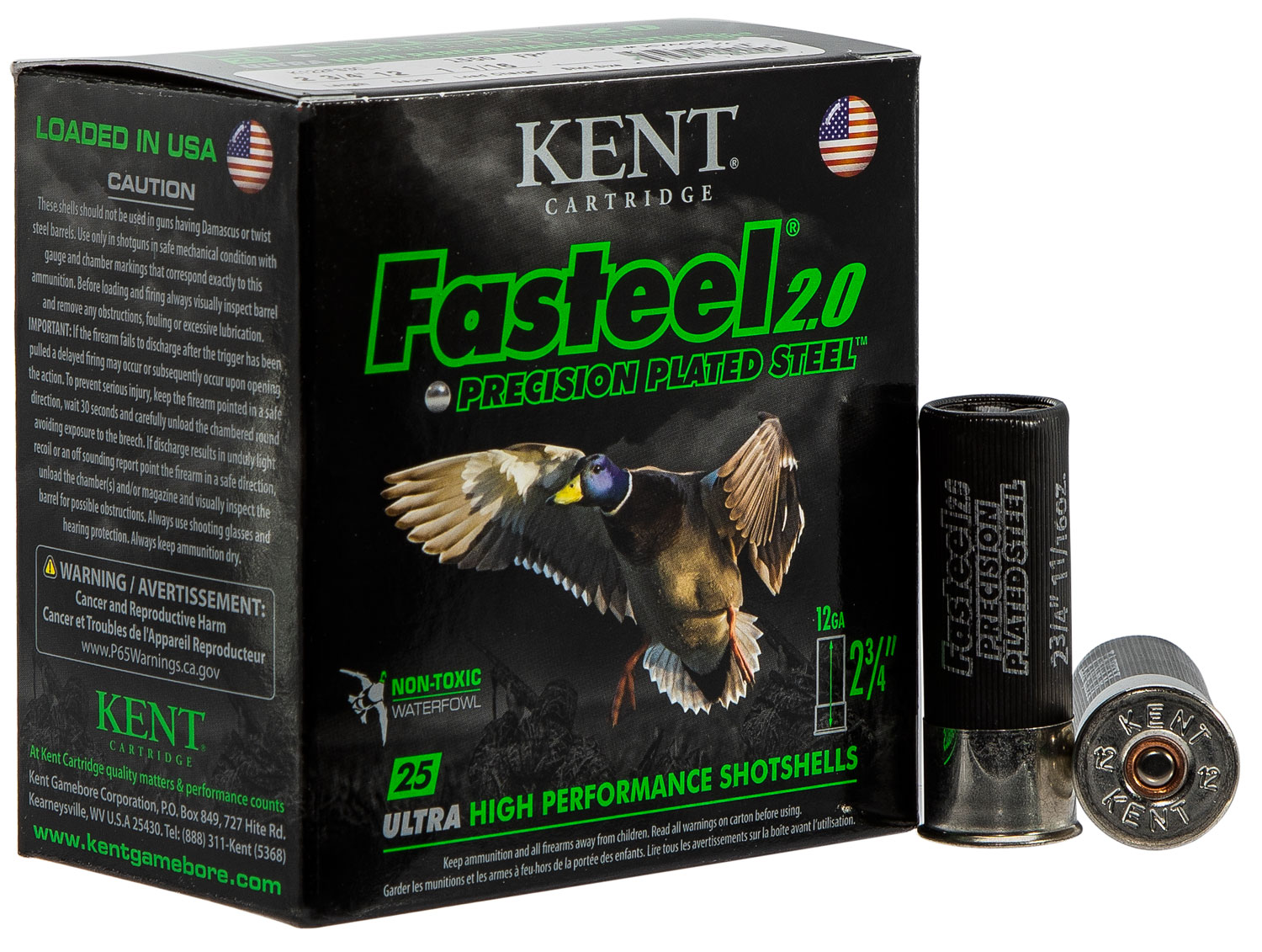 Kent Cartridge Fasteel 2.0 12 Gauge 2.75 in 1 1/16 oz #4 Shot 25 Rounds