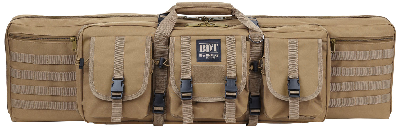 Bulldog BDT3536T BDT Tactical Single 36 Tan Nylon, 3 Accessory Pockets, Deluxe Padded Backstraps, Lockable Zippers, Padded Internal Divider