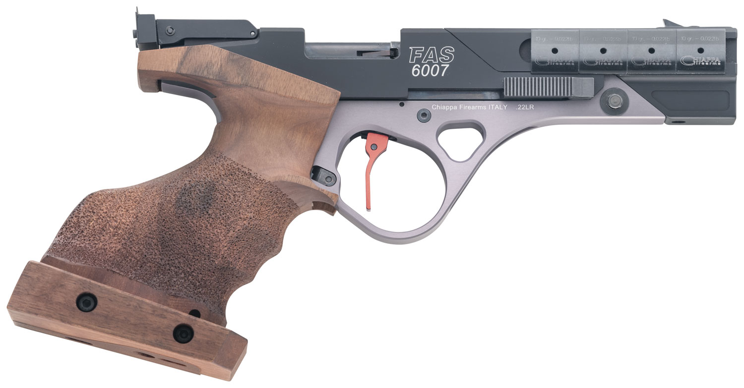 Chiappa 401138 FAS 6007 .22LR Pistol 5.63" Black/Grey Walnut Grip
