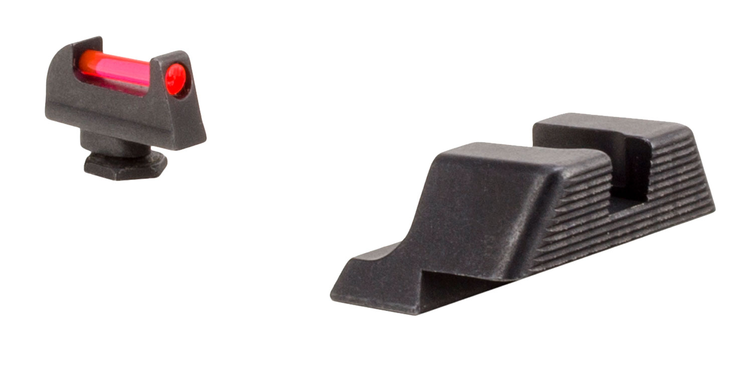 Trijicon 601023 Fiber Sights  Red/Fiber Optic Front Sight-Black/Blank Rear Sight Glock 17/17L/19/22 Standard Frame Trijicon 601023 Fiber Sights  Red/Fiber Optic Front Sight-Black/Blank Rear Sight Glock 17/17L/19/22 Standard Frame