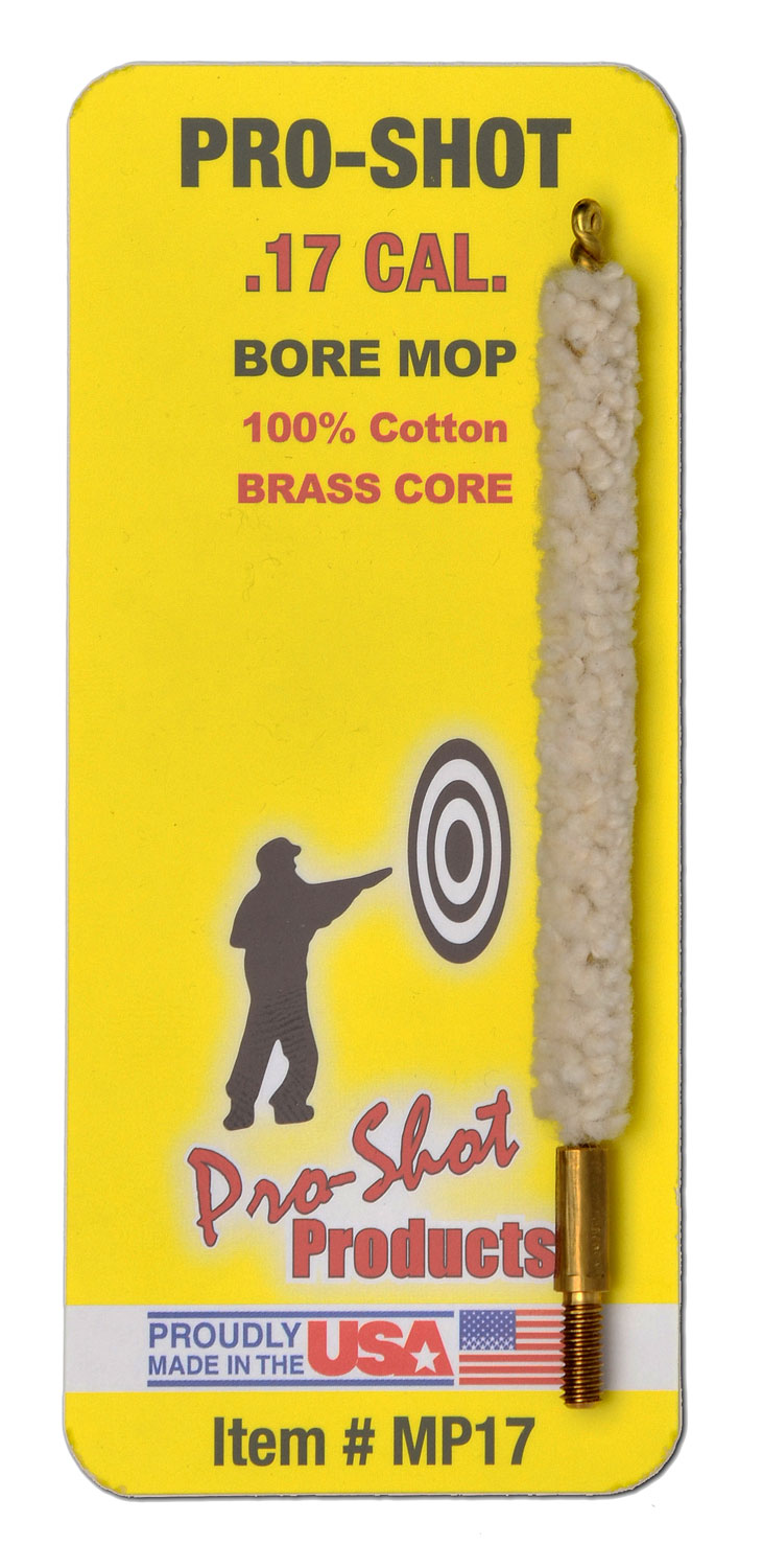 Pro-Shot MP17 Bore Mop  .17 Cal Rifle #5-40 Thread Brass Core