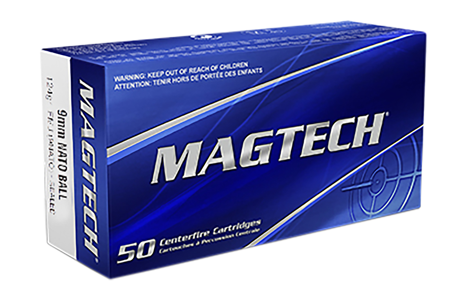 Magtech 9NATO 9mm Luger 124gr FMJ Ammo 50/Box