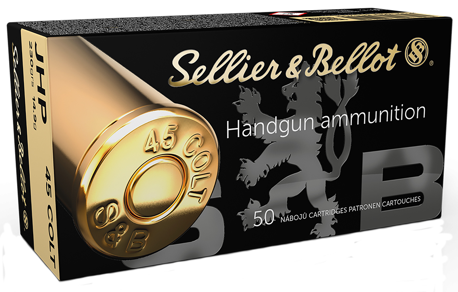 Sellier & Bellot SB45F .45 Colt 230gr JHP Ammo 50 Rounds