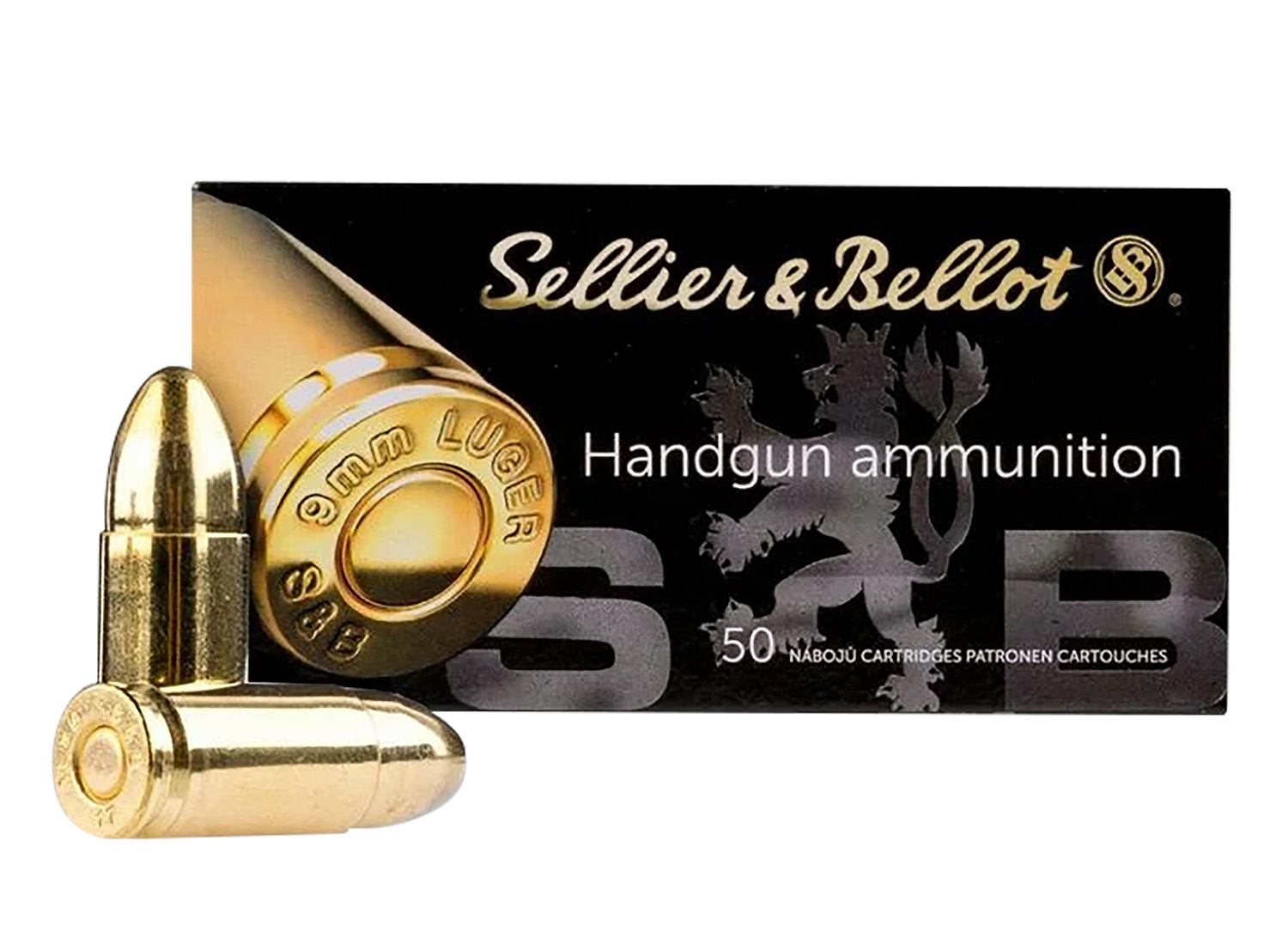 Sellier & Bellot SB9NATO 9mm Luger 124gr FMJ Ammo 50/Box