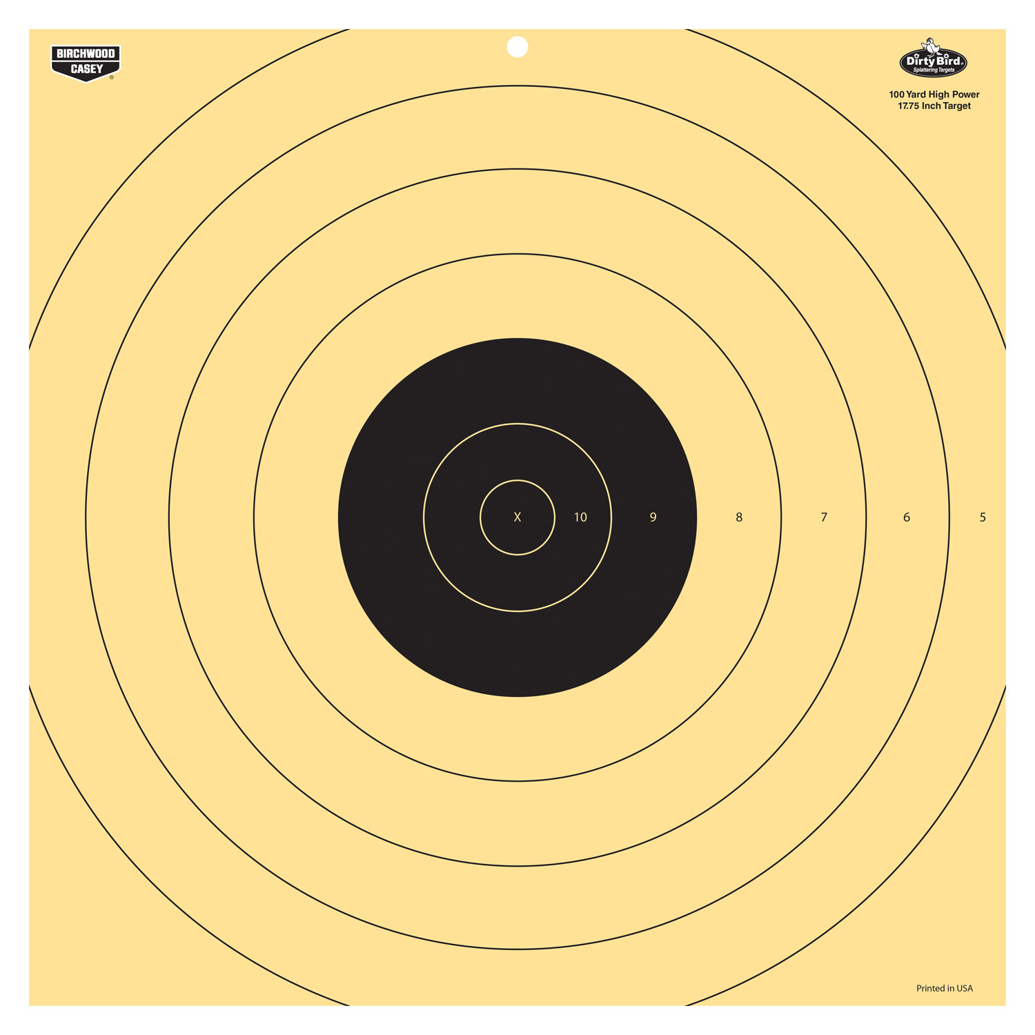 Birchwood Casey 35186 Dirty Bird 17.25" Bullseye Tagboard Hanging 100... - Birchwood Casey - 17.75"