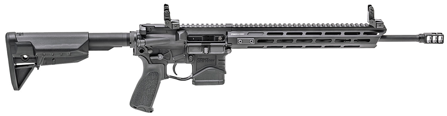 Springfield Armory STE916556BLC SAINT Edge 5.56x45mm NATO 10+1 16" Black Melonite Barrel Black Hard Coat Anodized Rec Black Adjustable Bravo Mod 0 SopMod Stock Black Bravo Mod 2 Grip Right Hand