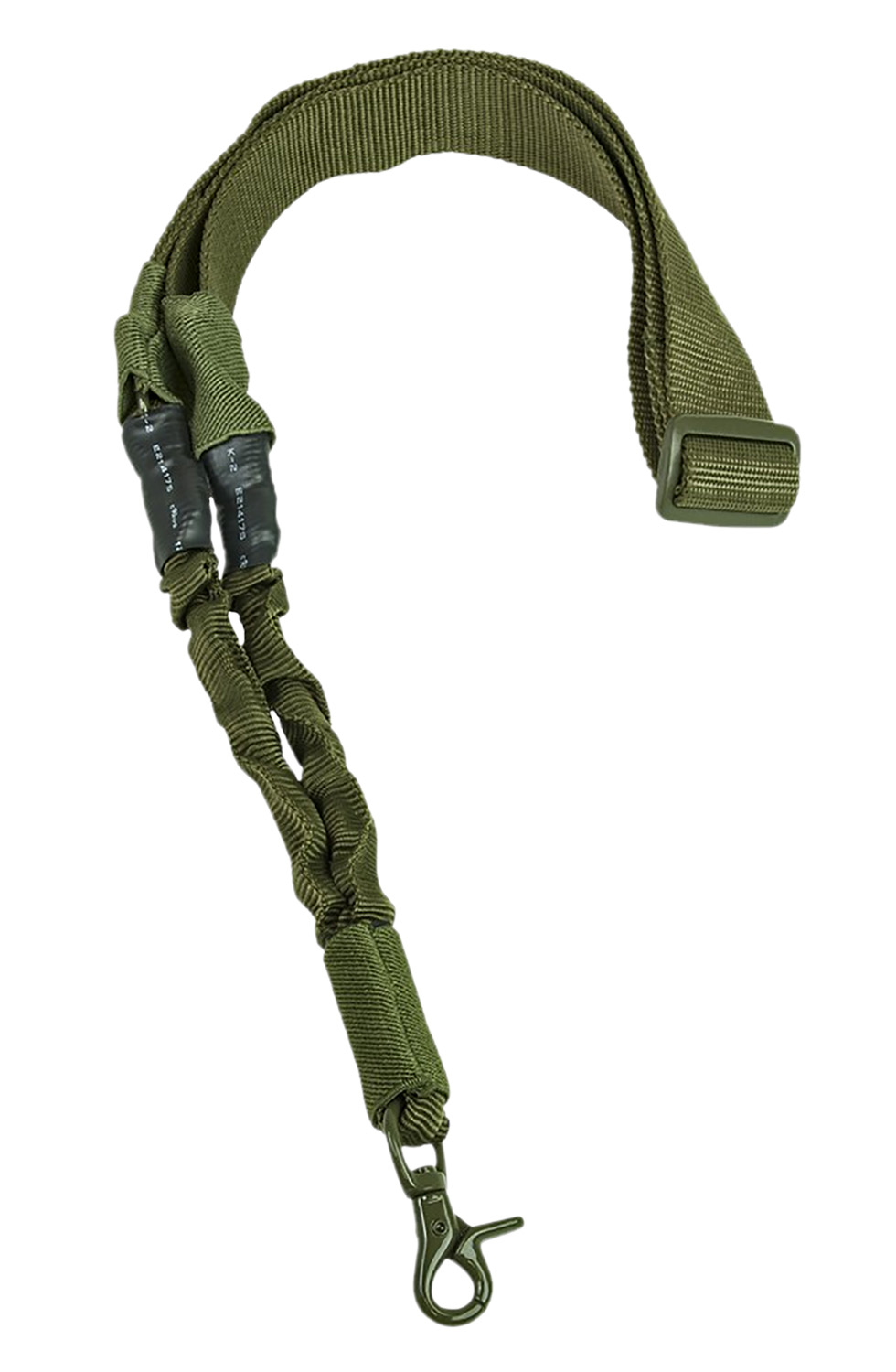 NcStar AARS1PG Single Point Sling  Green Nylon 44-60 OAL Adjustable Bungee