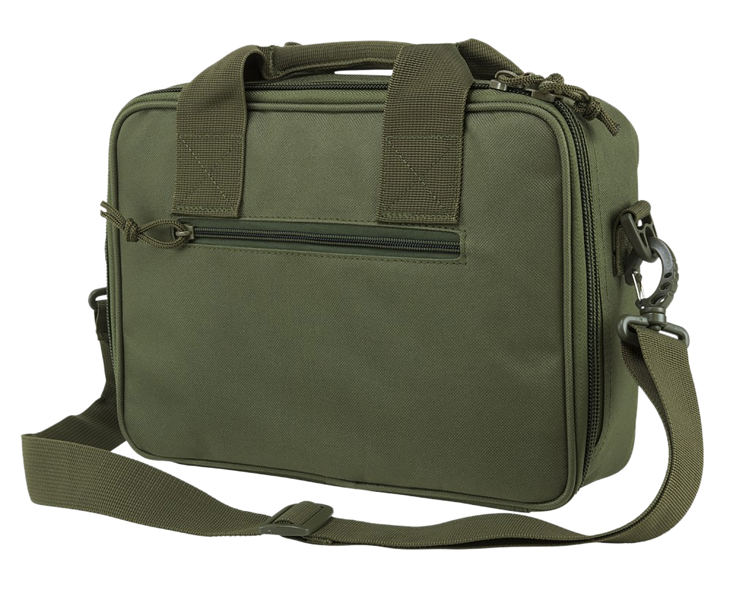 NcStar CPDX2971G VISM Double Pistol Range Bag w/Mag Pouches Heavy Duty Lockable Zippers For Compliance Padded Carry Handle Adjustable Shoulder Strap Green