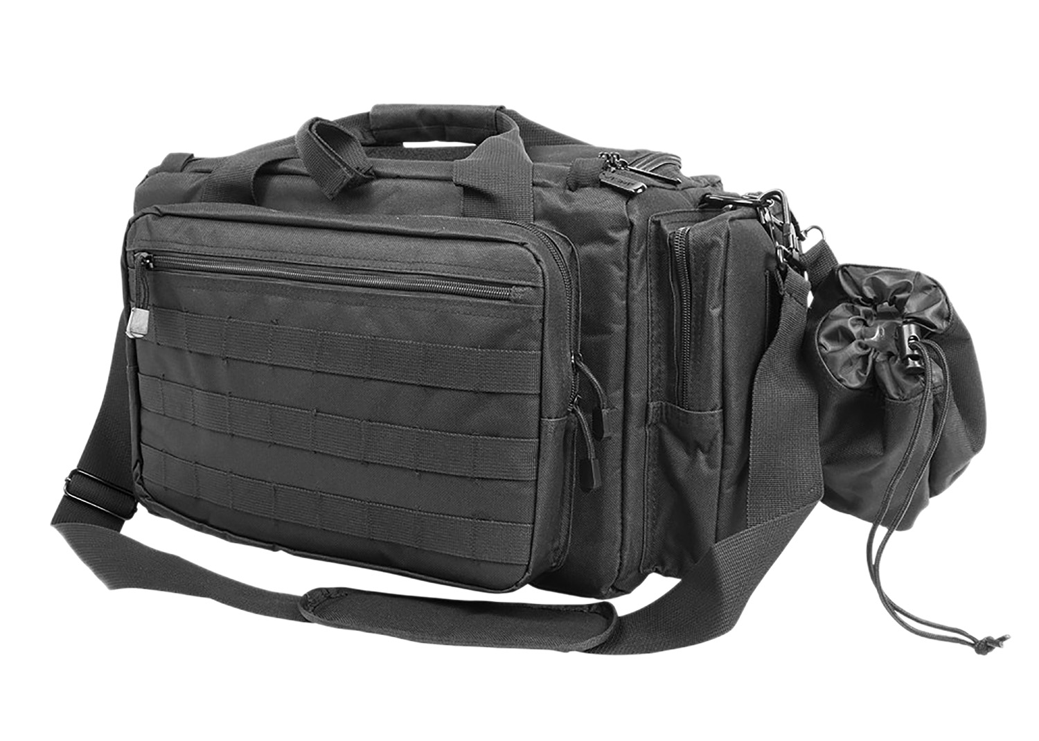 NcStar CVCRB2950B VISM Competition Range Bag with Padded Side Pockets, Lockable Zippers, Mag Pockets, Large D-Rings, Wide Padded Shoulder Strap & Black Finish
