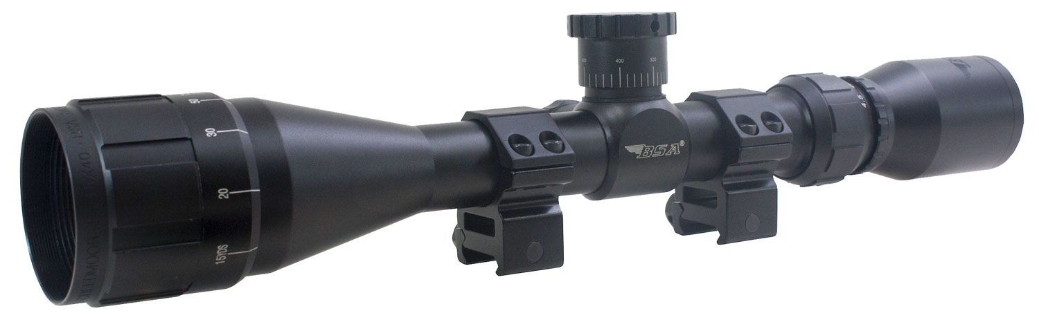 BSA 17312X40AO Sweet 17 Black Matte 3-12x 40mm AO 1 Tube 30/30 Duplex Reticle