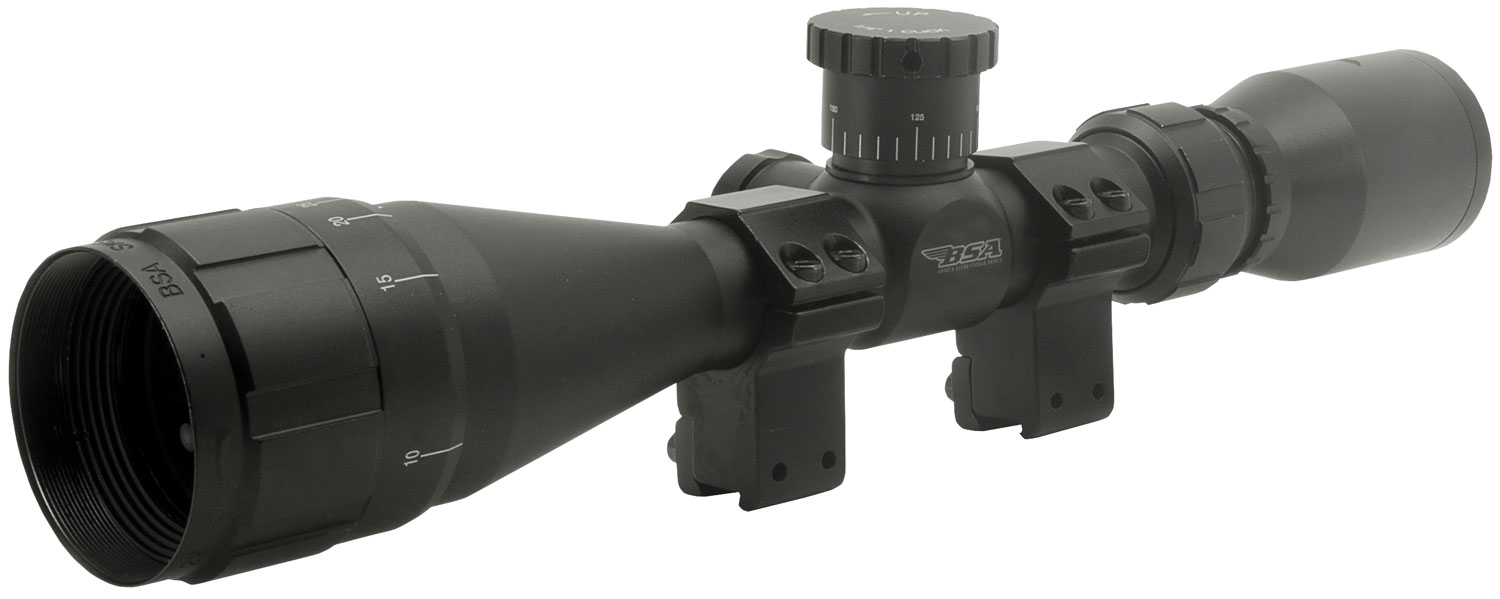 BSA 22412X40AO Sweet 22 Black Matte 4-12x 40mm AO 1 Tube 30/30 Duplex Reticle