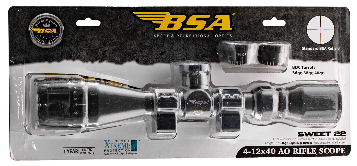BSA Sweet 22 22412X40AO – Flawless 4-12x Rimfire Scope 5 BSA Sweet 22 22412X40AO alternate view