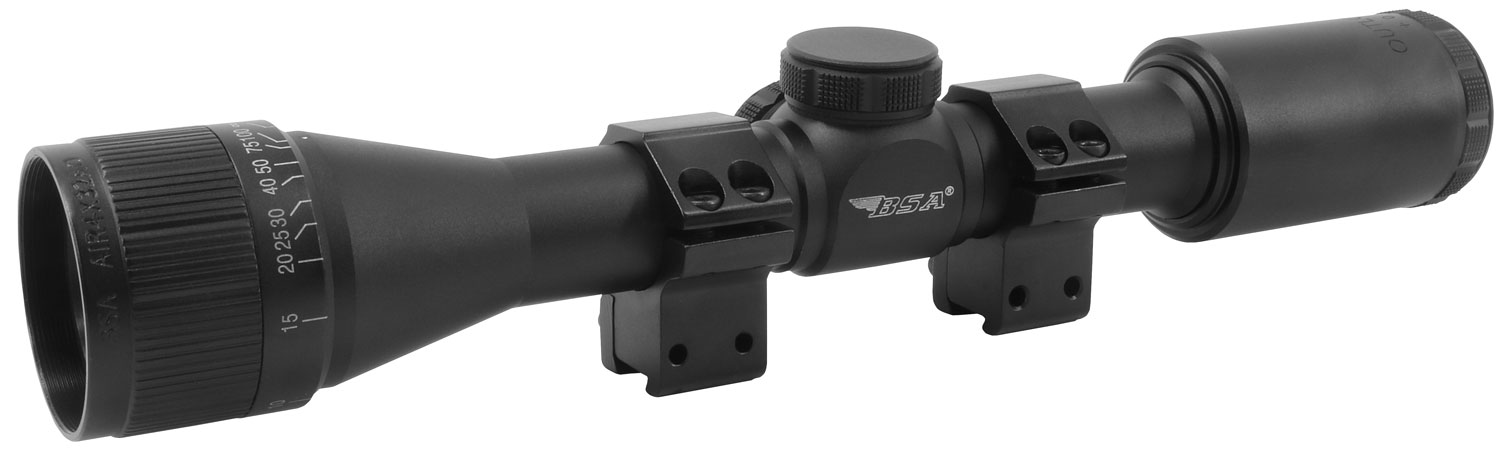 BSA AIR4X32AOTB Outlook  Matte Black 4x32mm AO 1 Tube Mil-Dot Reticle