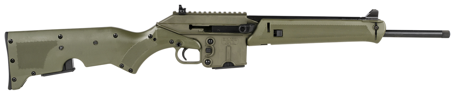 Kel-Tec SU16CAGRN Semi-Auto 223 REM 16" Barrel, Green Rail, Adjustable Sights, Threaded, 10rd Capacity - KEL - Best Price $676.93