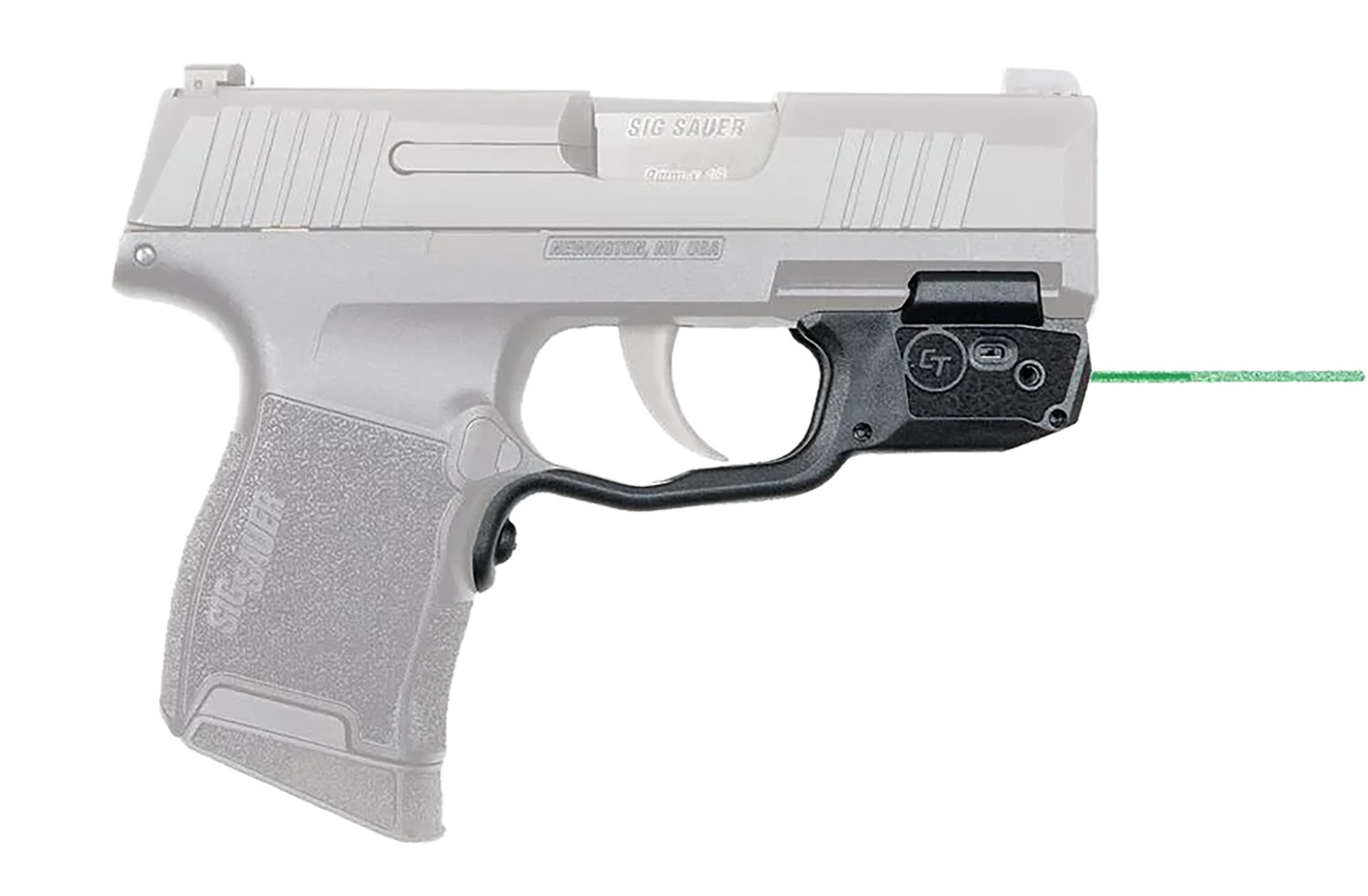 Crimson Trace 0181601 LG-422G Laserguard Green Laser Sight  Black Sig Sauer P365