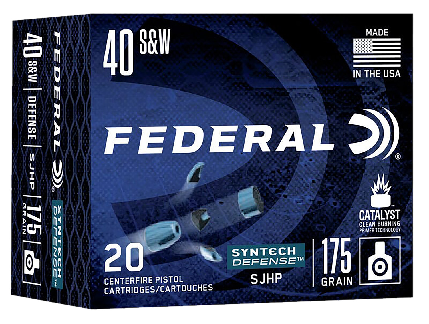 eral Syntech Defense Pistol 40 S&W 175 Gr. SJHP 20 Rd. Ammo