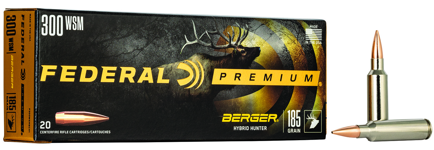 Federal P300WSMBCH1 Premium  300WSM 185gr Berger Hybrid Hunter 20 Per Box/10 Case