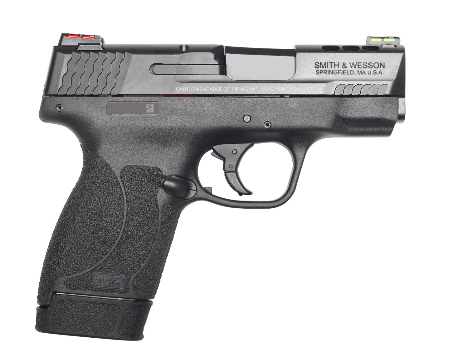 Smith & Wesson Performance Center M&P Shield M2.0 45 ACP 3.30" 6+1,7+1 Matte Black Armornite Stainless Steel Slide Black Polymer Grip