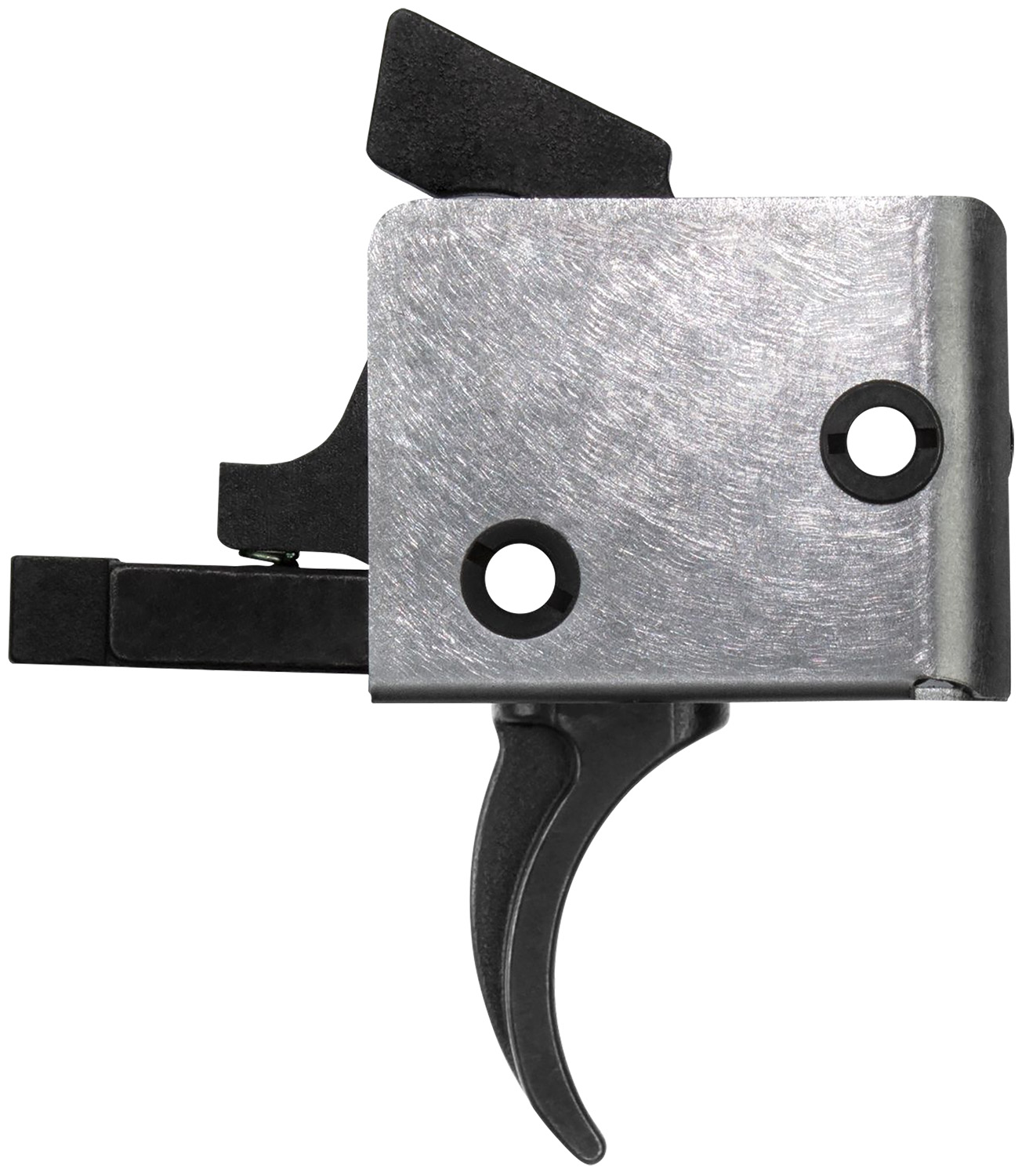 CMC Triggers 95501 Drop-In PCC Single-Stage Curved Trigger w/ 3-3.50 lbs Draw Weight & Black/Silver Finish