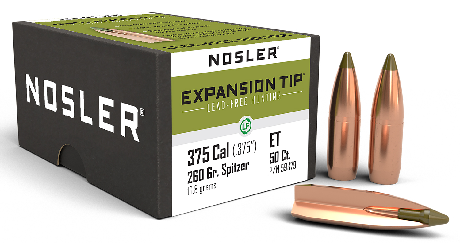 Nosler E-Tip Lead Free Rifle Bullets .375 Cal .375" 260 gr SPTZ ETIP 50-ct