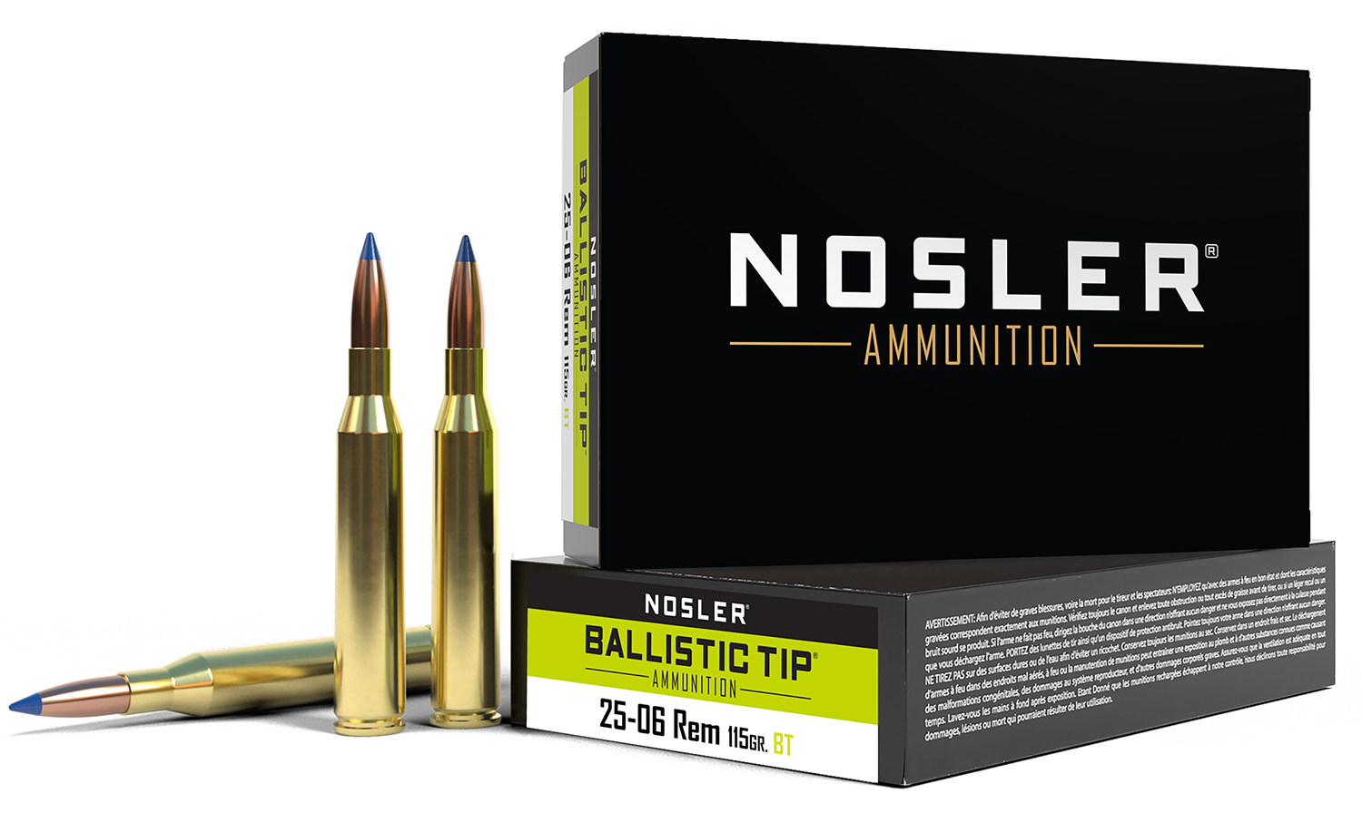 Nosler 40071 25-06 Remington 115 Grain Ballistic Tip 20 Rounds Box