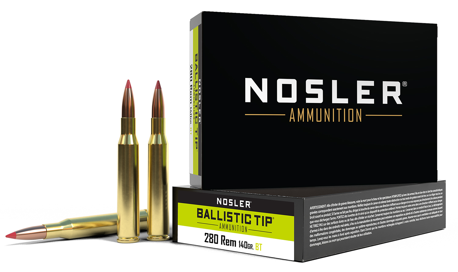 Nosler .280 Remington 140 Grain Ballistic Tip Rifle Ammo