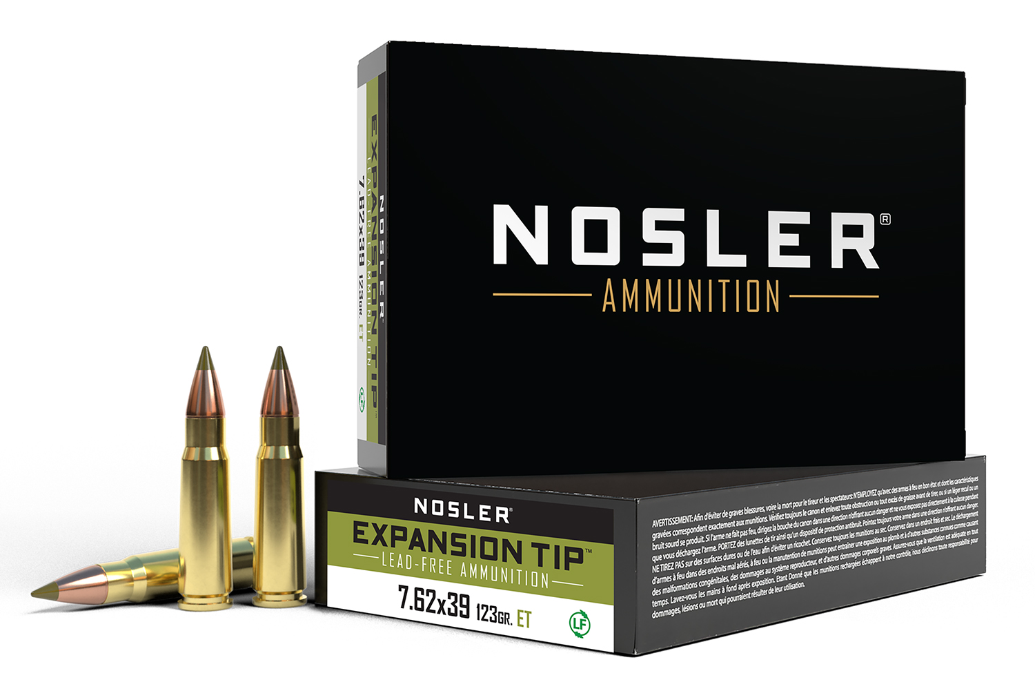 Nosler 40040 E-Tip 7.62x39mm 123gr Boat Tail 20 Rounds Lead-Free