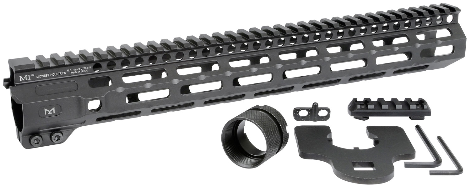 Midwest Industries MICRM14 M-Series AR-15 14" Handguard Black Anodized - Midwest Industries - AR PLATFORM