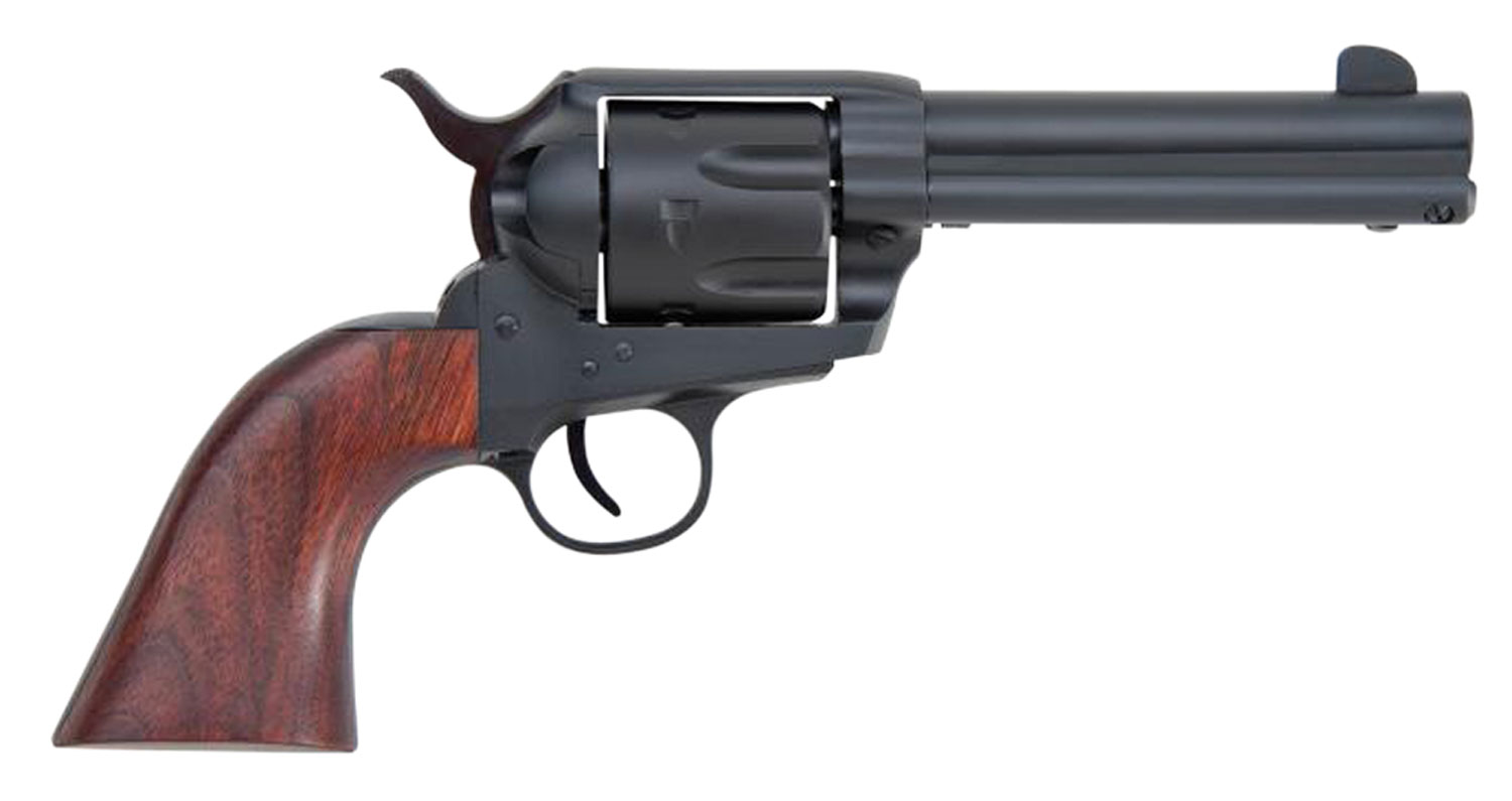 Traditions SAT7322053 1873 Rawhide 22 LR Caliber with 4.75" Barrel, 6rd Capacity Cylinder, Overall Blued Finish Steel & Walnut Grip